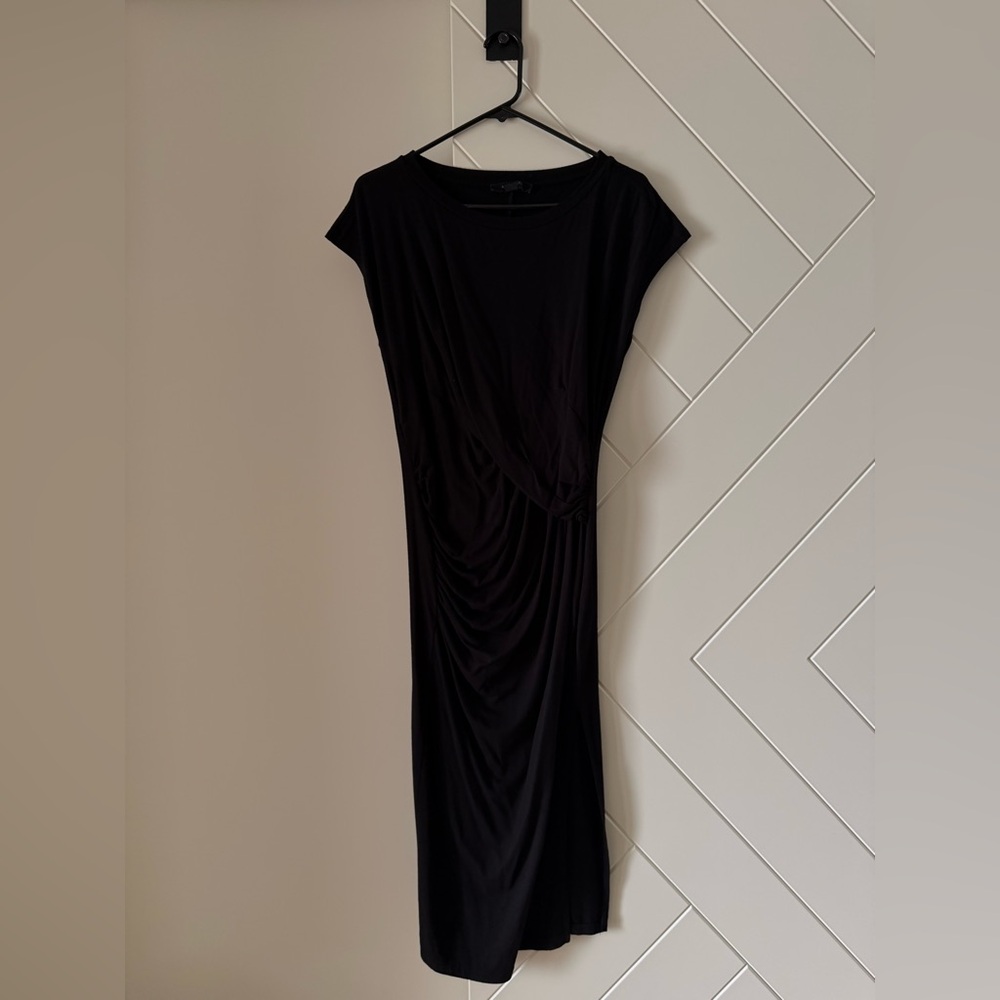 All Saints Black Midi Dress
